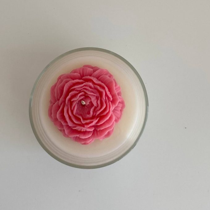 Floral Scent - Φυτικό αρωματικό κερί σόγιας 125γρ. σε διάφανο ποτήρι - Image 5