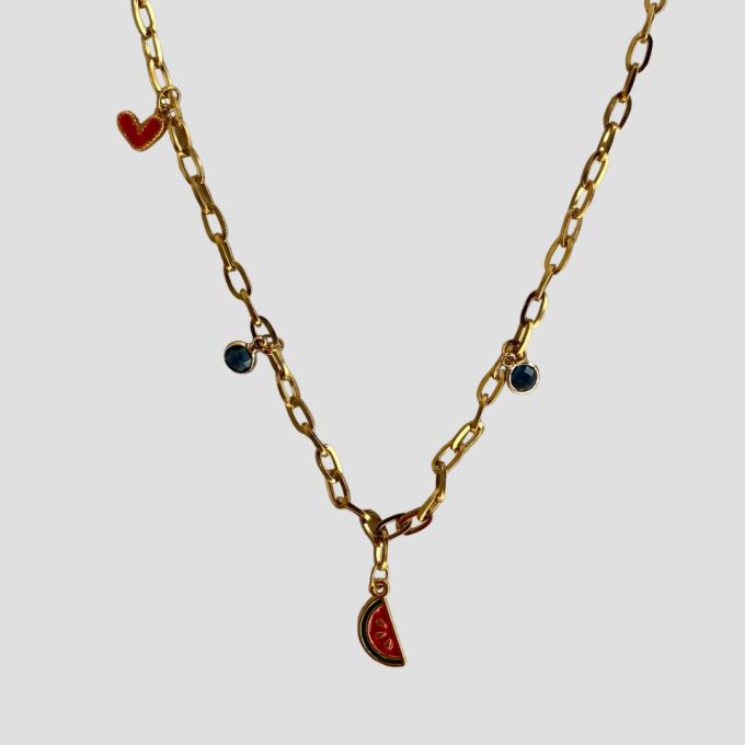 Mira χρυσή bold αλυσίδα με επιλογή Charms