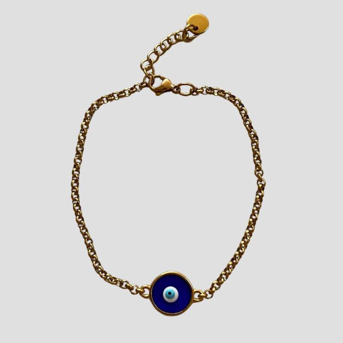Sapphire αλυσίδα χεριού χρυσή με ματάκι
