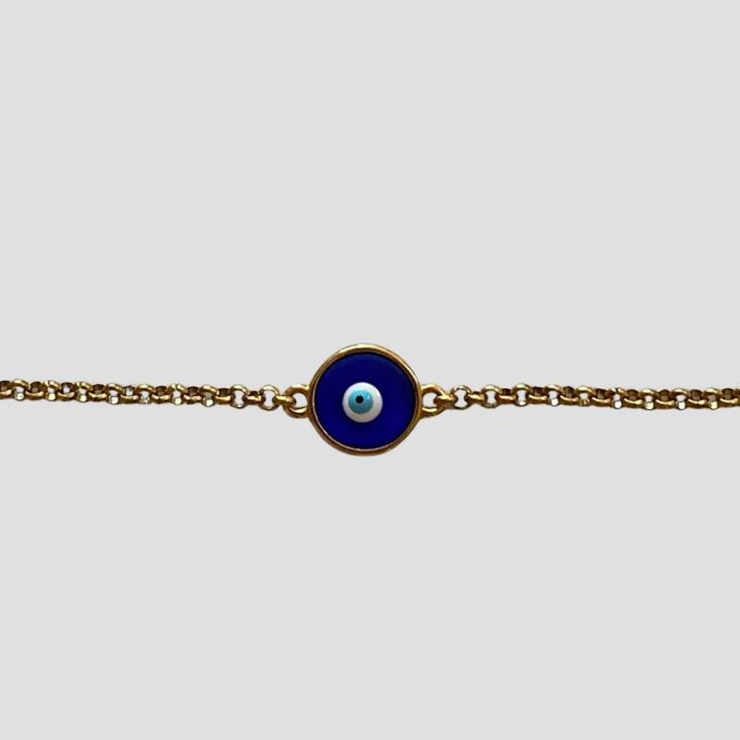 Sapphire αλυσίδα χεριού χρυσή με ματάκι - Image 2