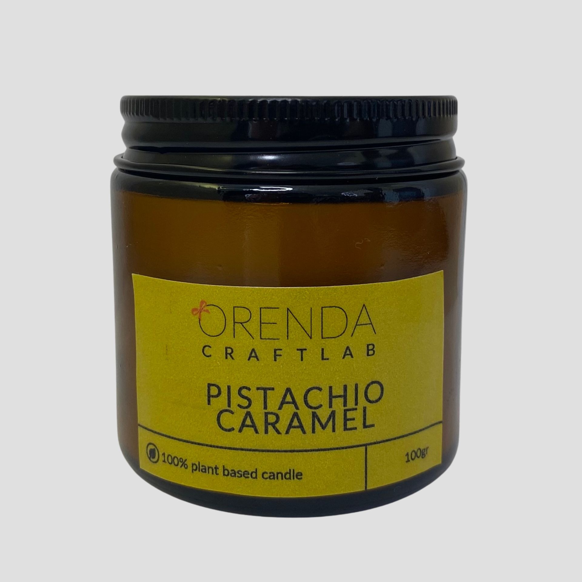 Φυτικό αρωματικό κερί 100γρ. σε καραμελέ βάζο με καπάκι